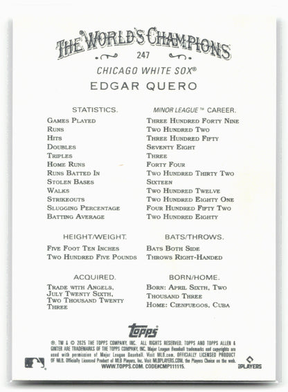 2025 Topps Allen & Ginter #247 Edgar Quero