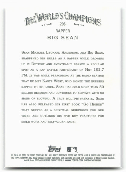 2025 Topps Allen & Ginter #206 Big Sean
