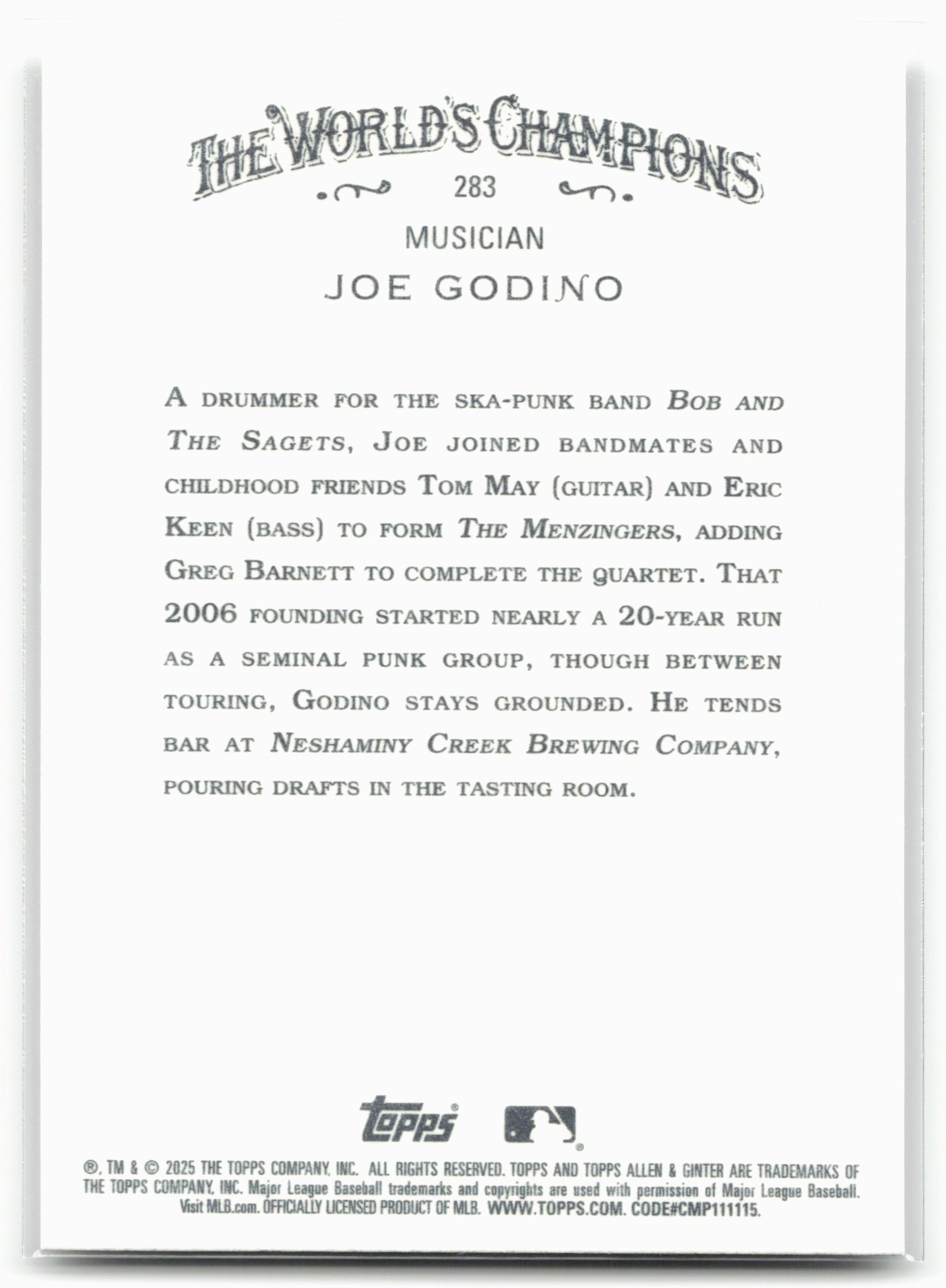 2025 Topps Allen & Ginter #283 Joe Godino