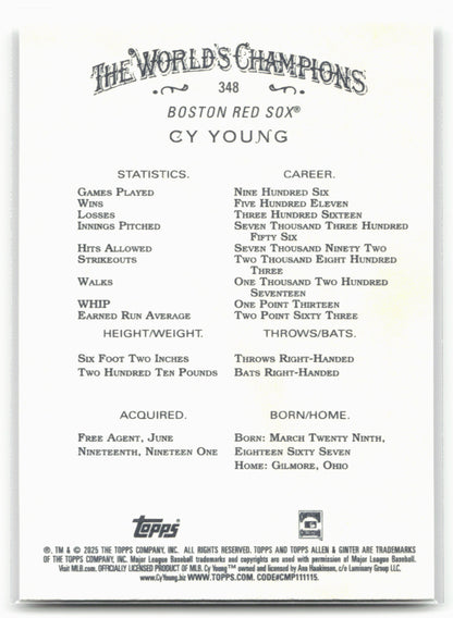 2025 Topps Allen & Ginter #348 Cy Young
