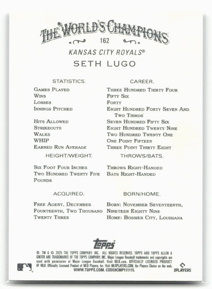 2025 Topps Allen & Ginter #162 Seth Lugo