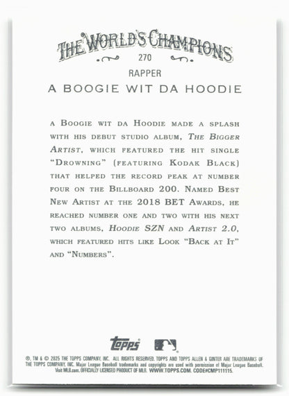2025 Topps Allen & Ginter #270 a Boogie wit da Hoodie