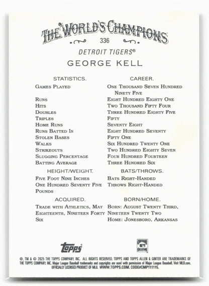 2025 Topps Allen & Ginter #336 George Kell