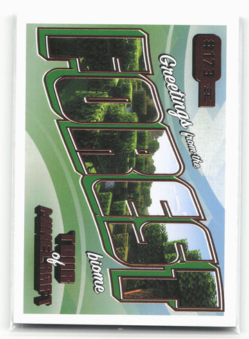 
2025 Panini Minecraft 15th Anniversary #173 the Forest Biome 325/325