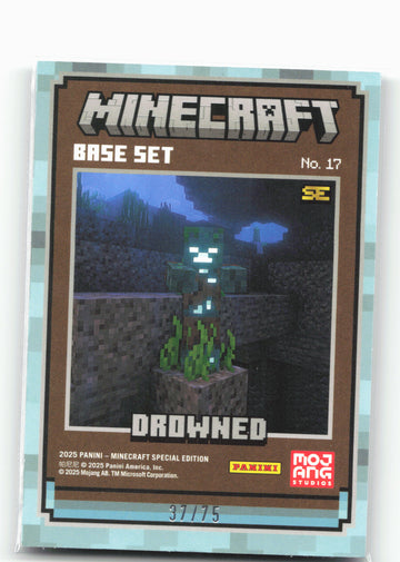 
2025 Panini Minecraft 15th Anniversary #17 Drowned 37/75
