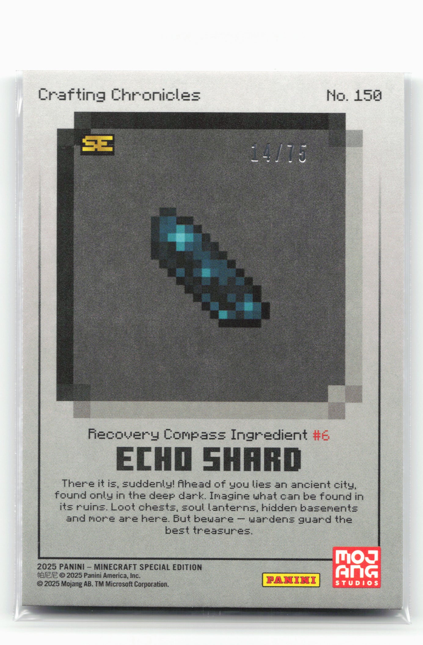 2025 Panini Minecraft 15th Anniversary #150 Echo Shard 14/75