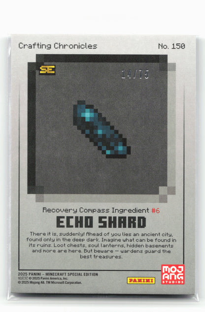 2025 Panini Minecraft 15th Anniversary #150 Echo Shard 14/75