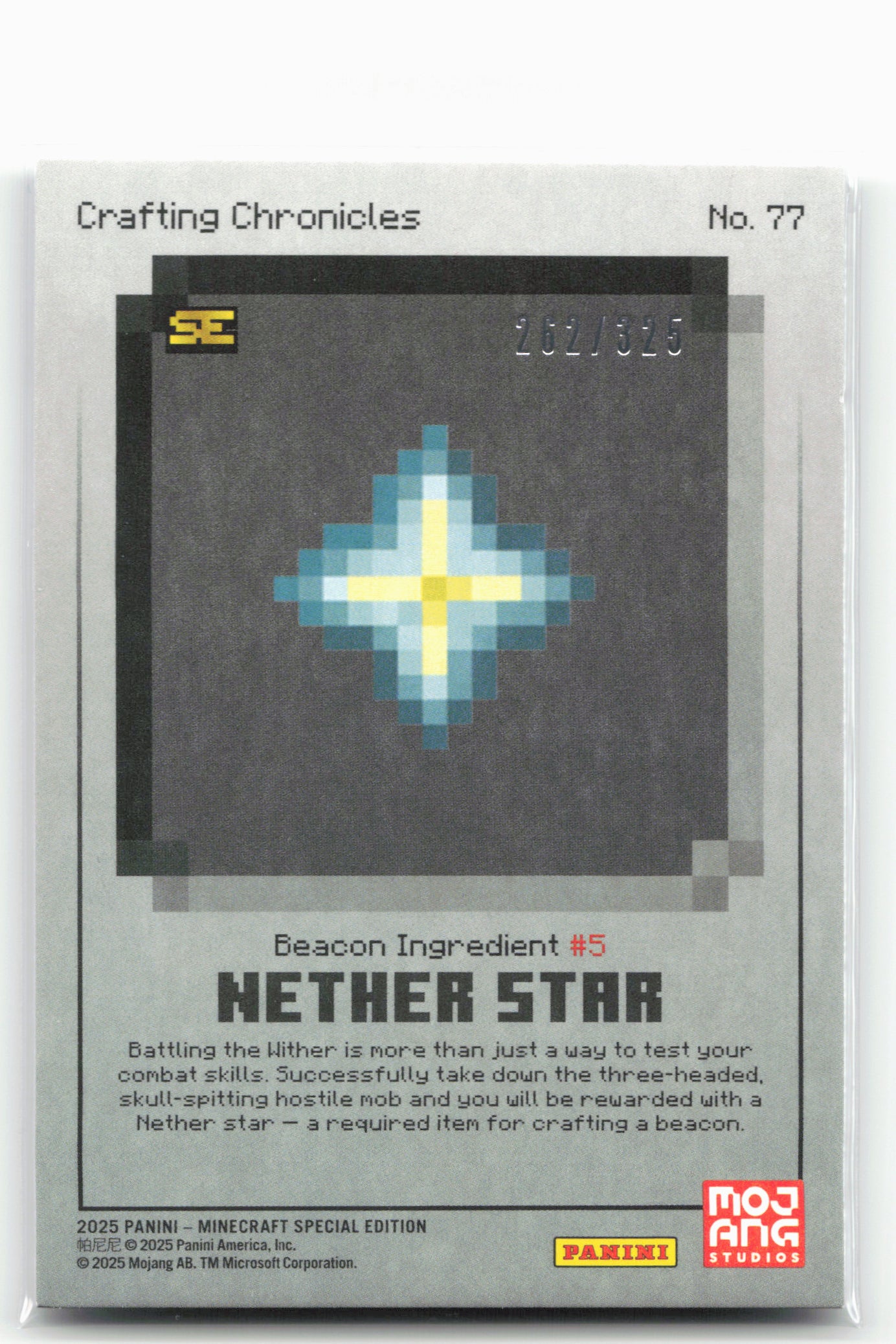 2025 Panini Minecraft 15th Anniversary #77 Nether Star 262/325
