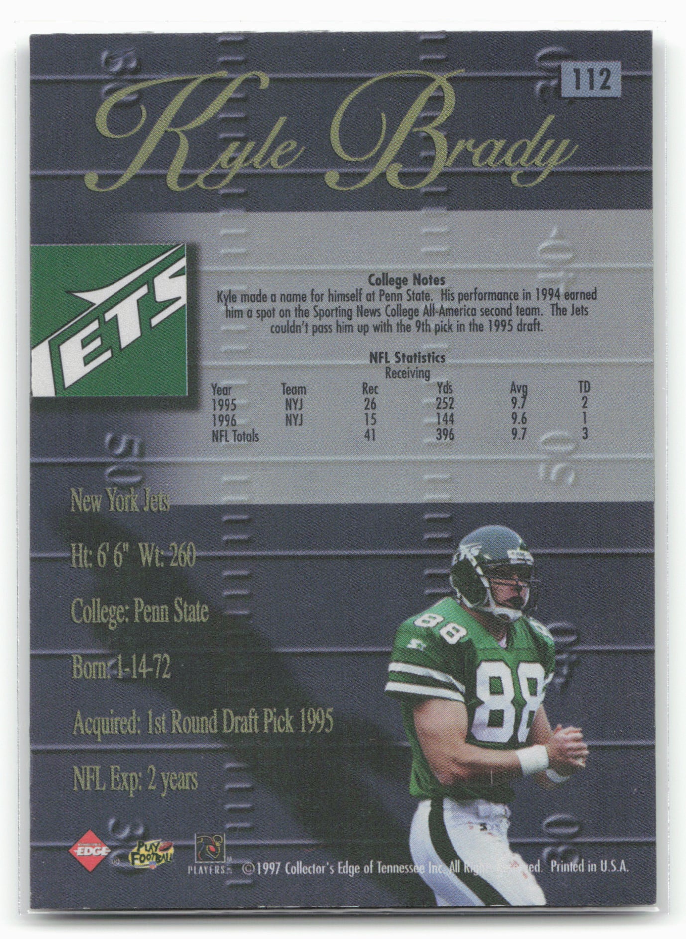 1998 Collector's Edge Advantage #112 Kyle Brady
