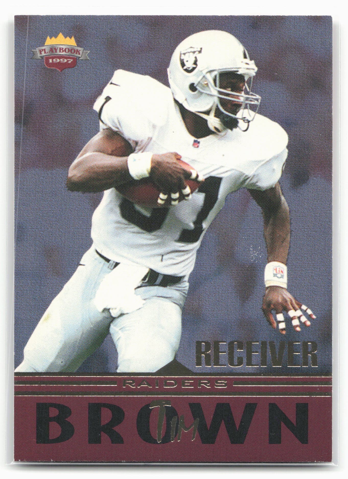 1997 Score Board Playbook #77 Tim Brown