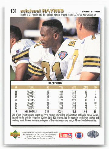 1995 Collector's Choice #131 Michael Haynes Player's Club