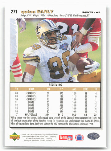 1995 Collector's Choice #271 Quinn Early Player's Club