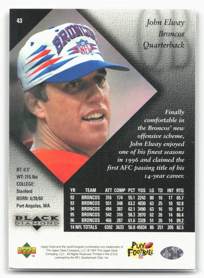 1997 Upper Deck Black Diamond #43 John Elway