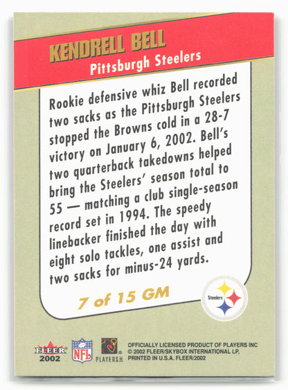 2002 Fleer #7 GM Kendrell Bell Golden Memories