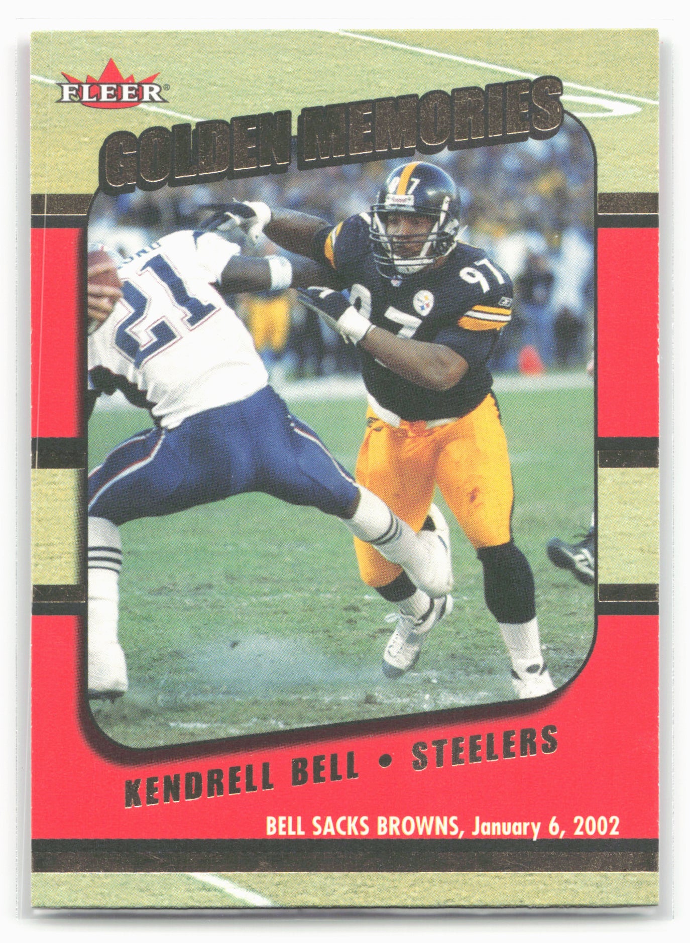 2002 Fleer #7 GM Kendrell Bell Golden Memories