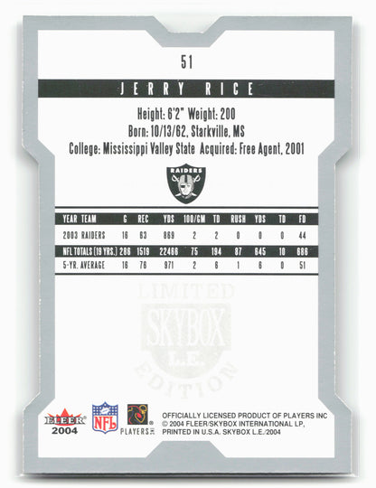2004 SkyBox LE #51 Jerry Rice