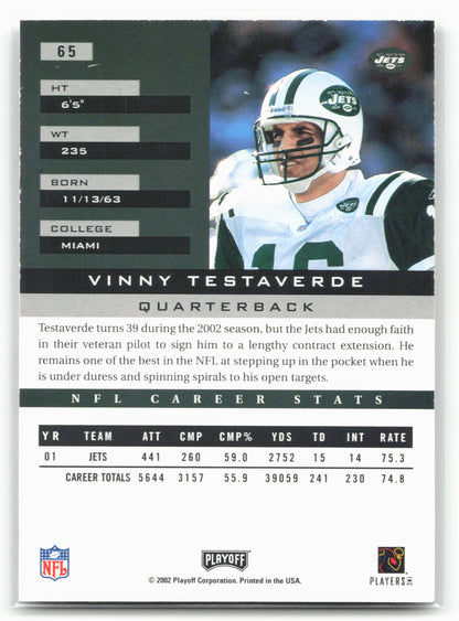 2002 Playoff Honors #65 Vinny Testaverde