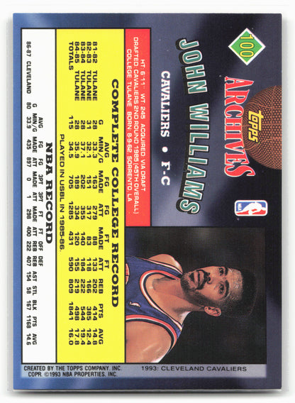 1992-93 Topps Archives #100 John Williams