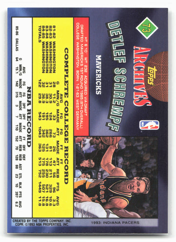 
1992-93 Topps Archives #73 Detlef Schrempf