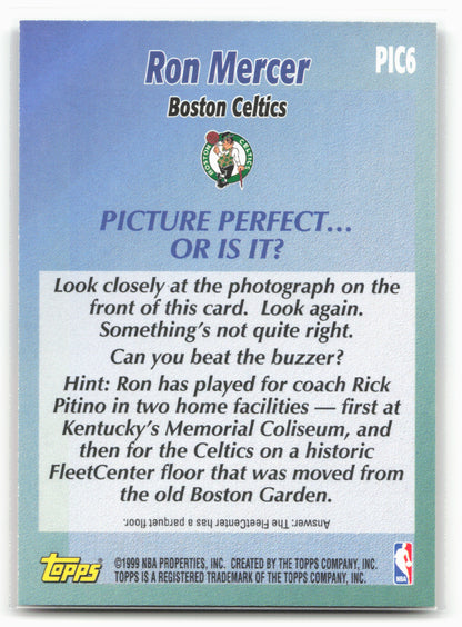 1999-00 Topps #PIC6 Ron Mercer Picture Perfect