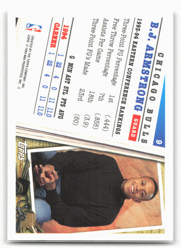 1994-95 Topps #9 B.J. Armstrong 24606