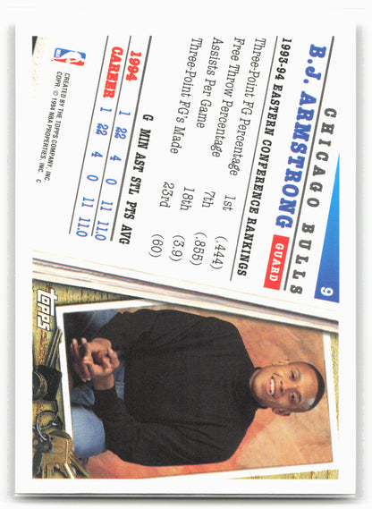 1994-95 Topps #9 B.J. Armstrong 24606