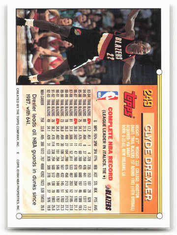 1993-94 Topps #249 Clyde Drexler