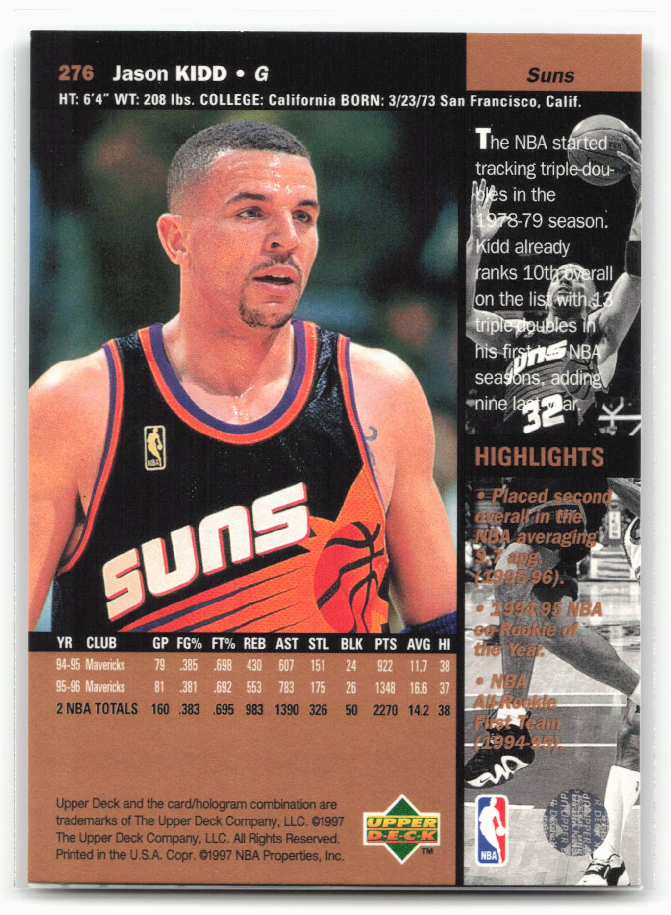 1996-97 Upper Deck #276 Jason Kidd