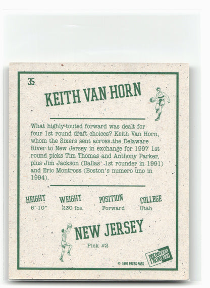1997 Press Pass Double Threat #35 Keith Van Horn Retroactive