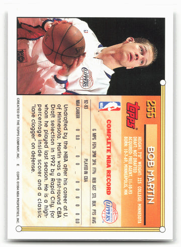 1993-94 Topps #255 Bob Martin