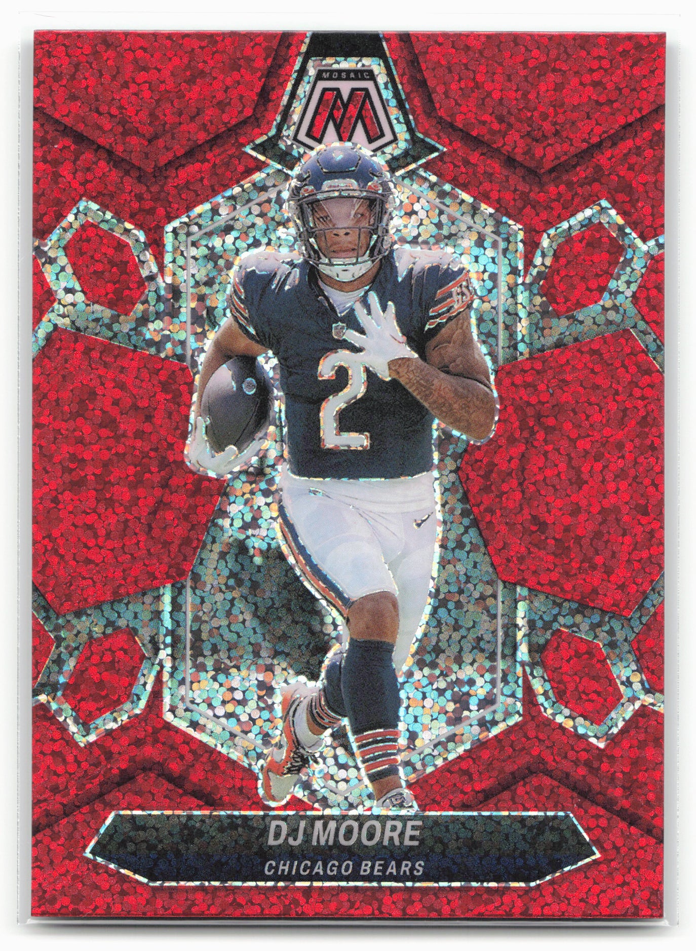 2024 Panini Mosaic #38 DJ Moore Red Sparkle