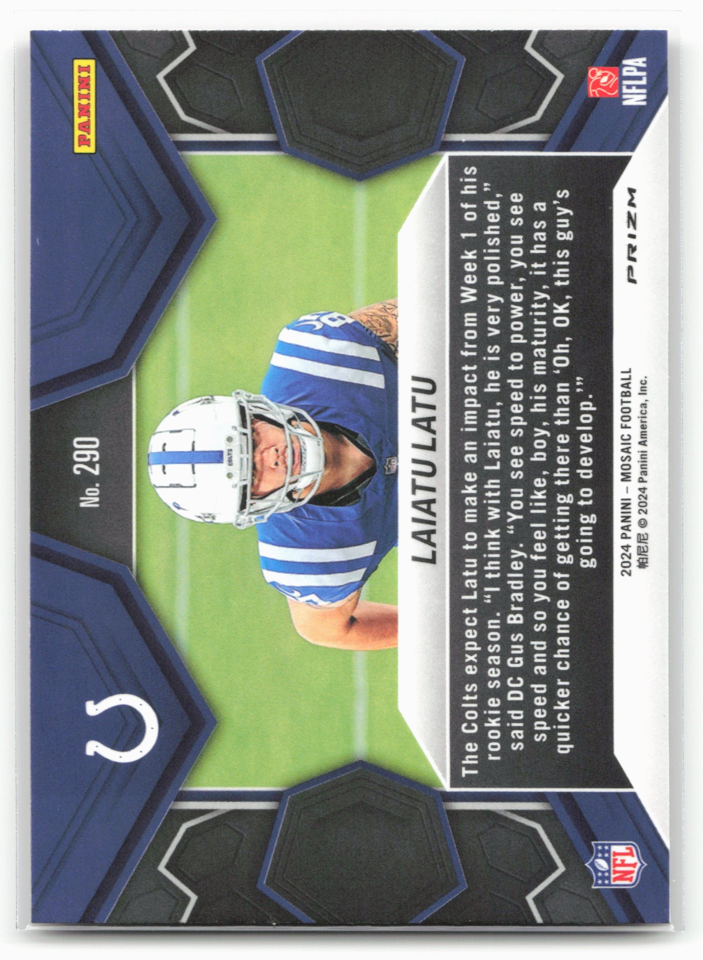 2024 Panini Mosaic #290 Laiatu Latu Red Sparkle
