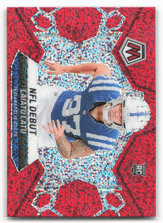 2024 Panini Mosaic #290 Laiatu Latu Red Sparkle
