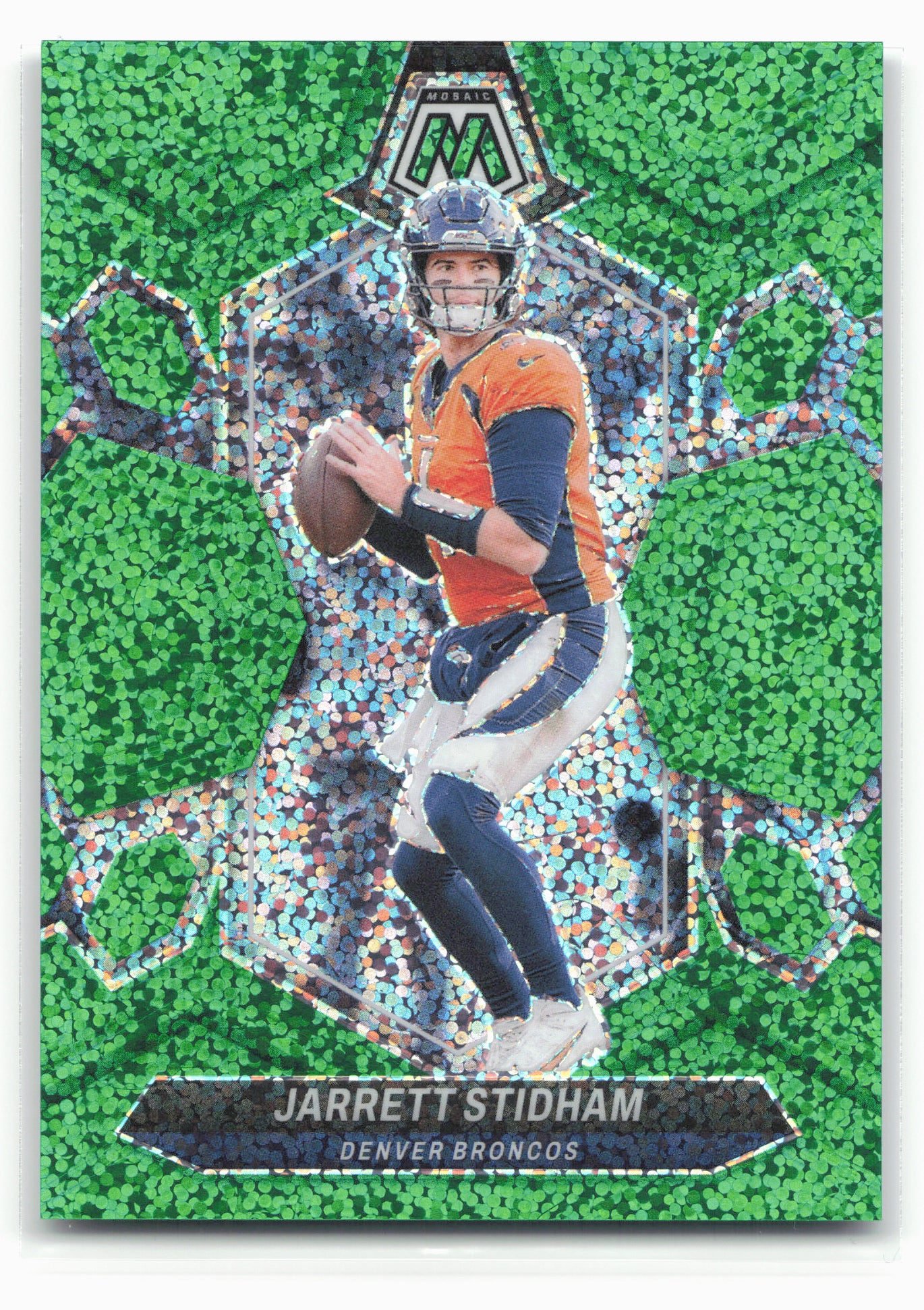 2024 Panini Mosaic #64 Jarrett Stidham Green Sparkle #/8