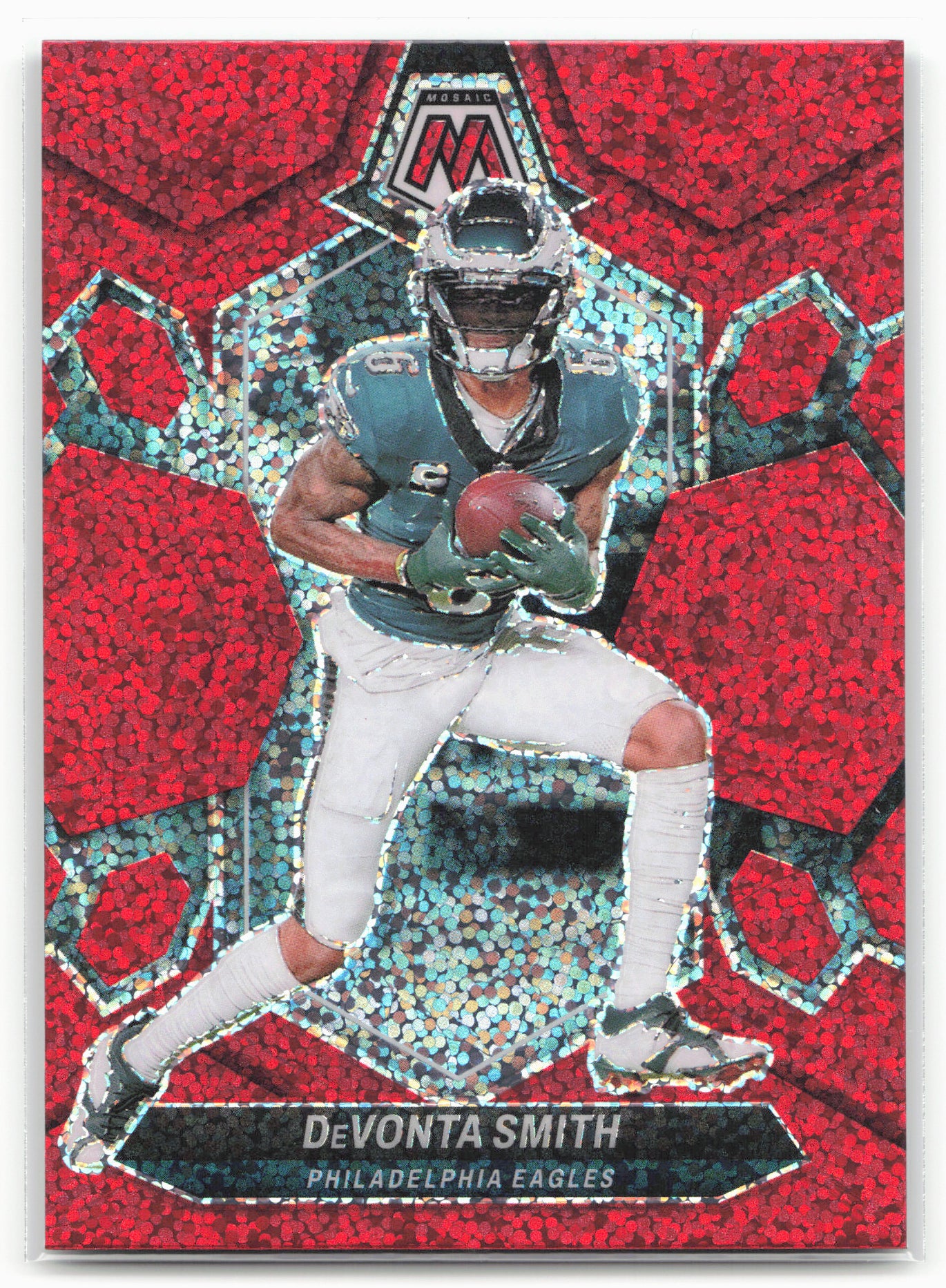 2024 Panini Mosaic #179 DeVonta Smith Red Sparkle