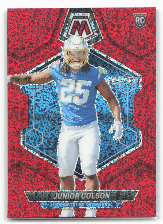 2024 Panini Mosaic #361 Junior Colson Red Sparkle