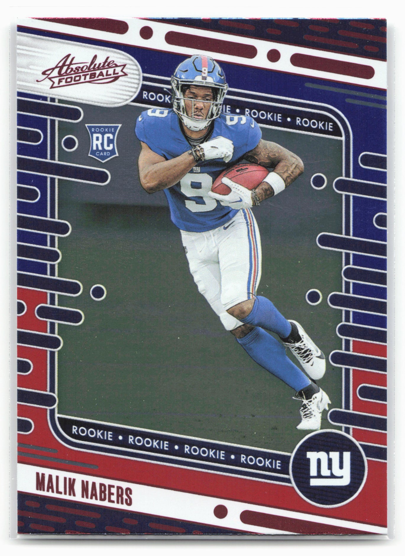 2024 Panini Absolute #106 Malik Nabers Red and Blue