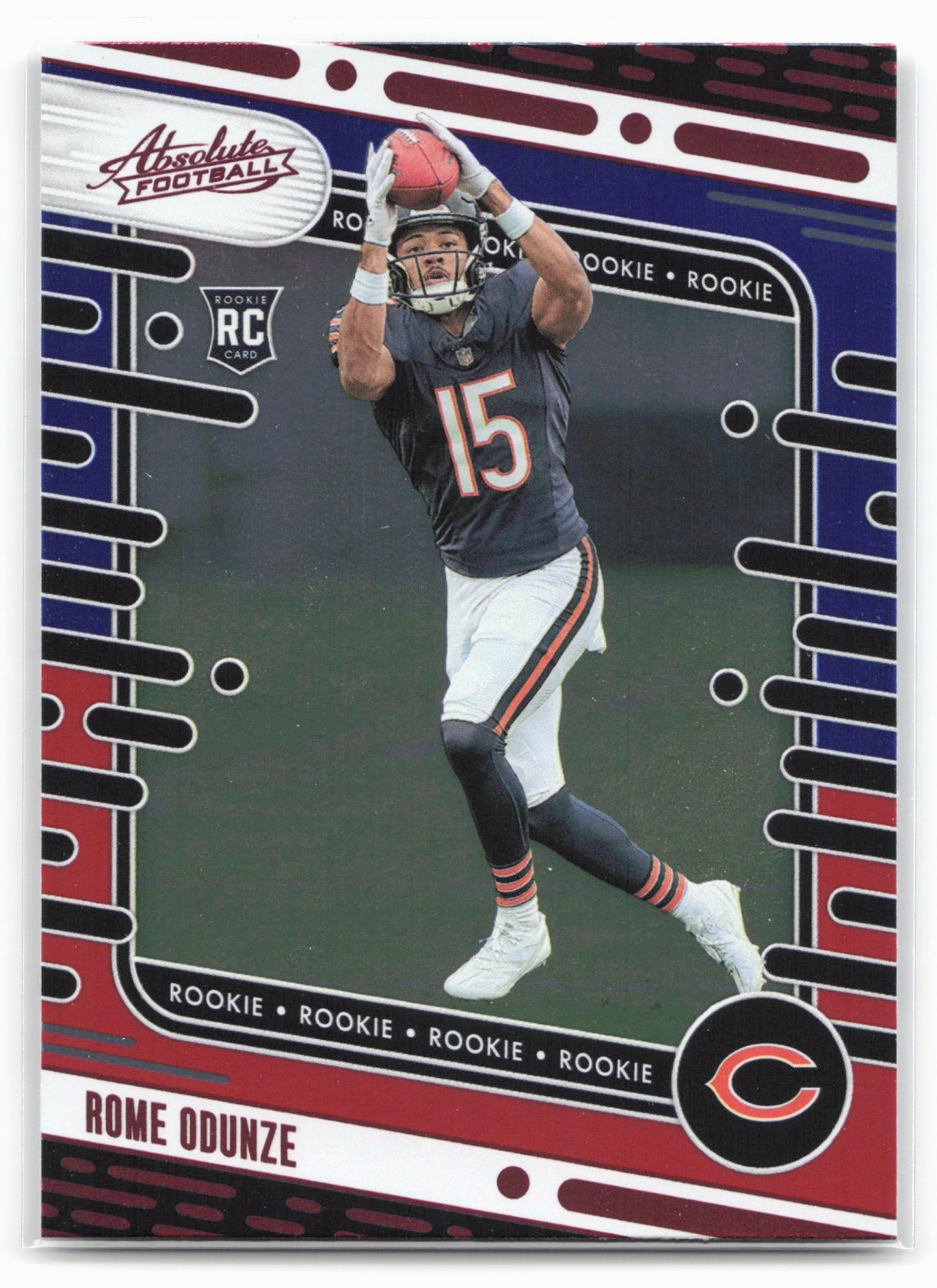 2024 Panini Absolute #109 Rome Odunze Red and Blue