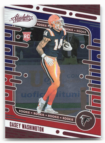 2024 Panini Absolute #101 Casey Washington Red and Blue