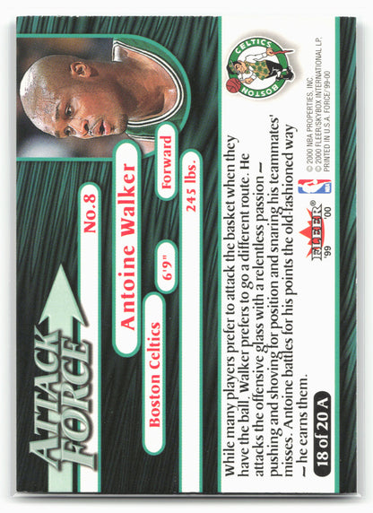1999-00 Fleer Force #18 A Antoine Walker Attack Force