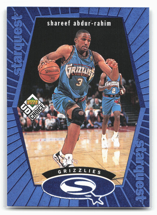 1998-99 UD Choice #SQ28 Shareef Abdur-Rahim StarQuest Blue 24704