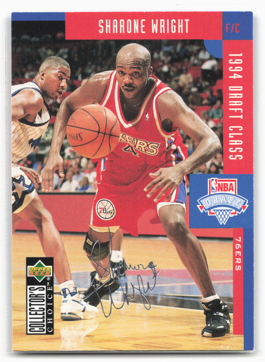 1994-95 Collector's Choice #411 Sharone Wright Silver Signature