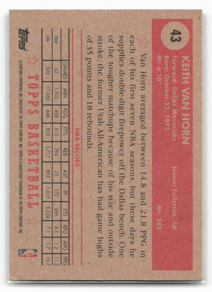 2005-06 Topps 1952 Style #43 Keith Van Horn
