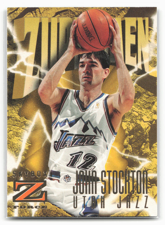 1996-97 SkyBox Z-Force #196 John Stockton 24747