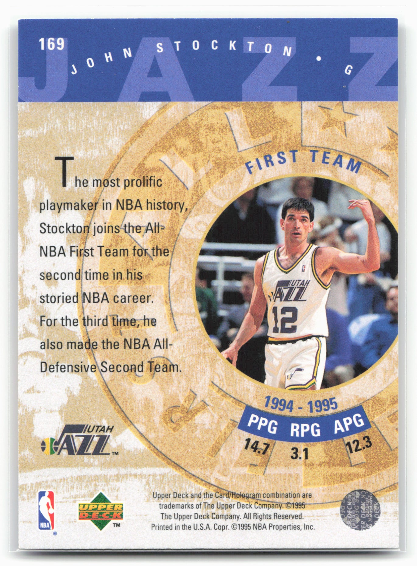1995-96 Upper Deck #169 John Stockton