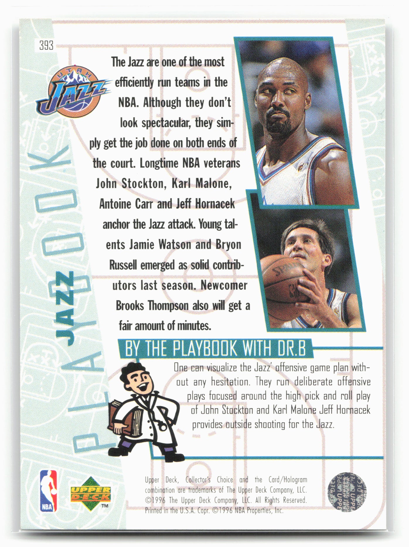 1996-97 Collector's Choice #393 Jazz Playbook 24749