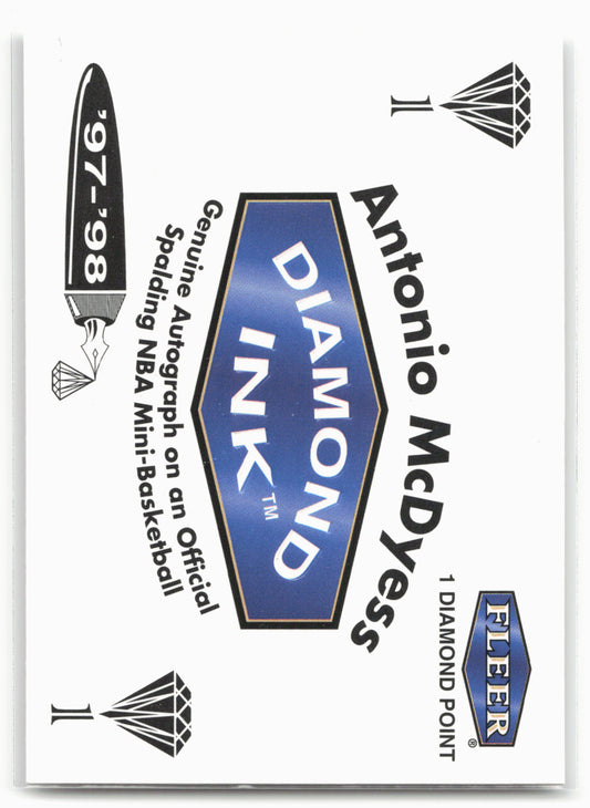 1997-98 Fleer #NNO Antonio McDyess Diamond Ink 1 Point