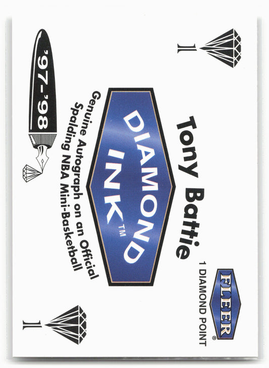 1997-98 Fleer #NNO Tony Battie Diamond Ink 1 Point