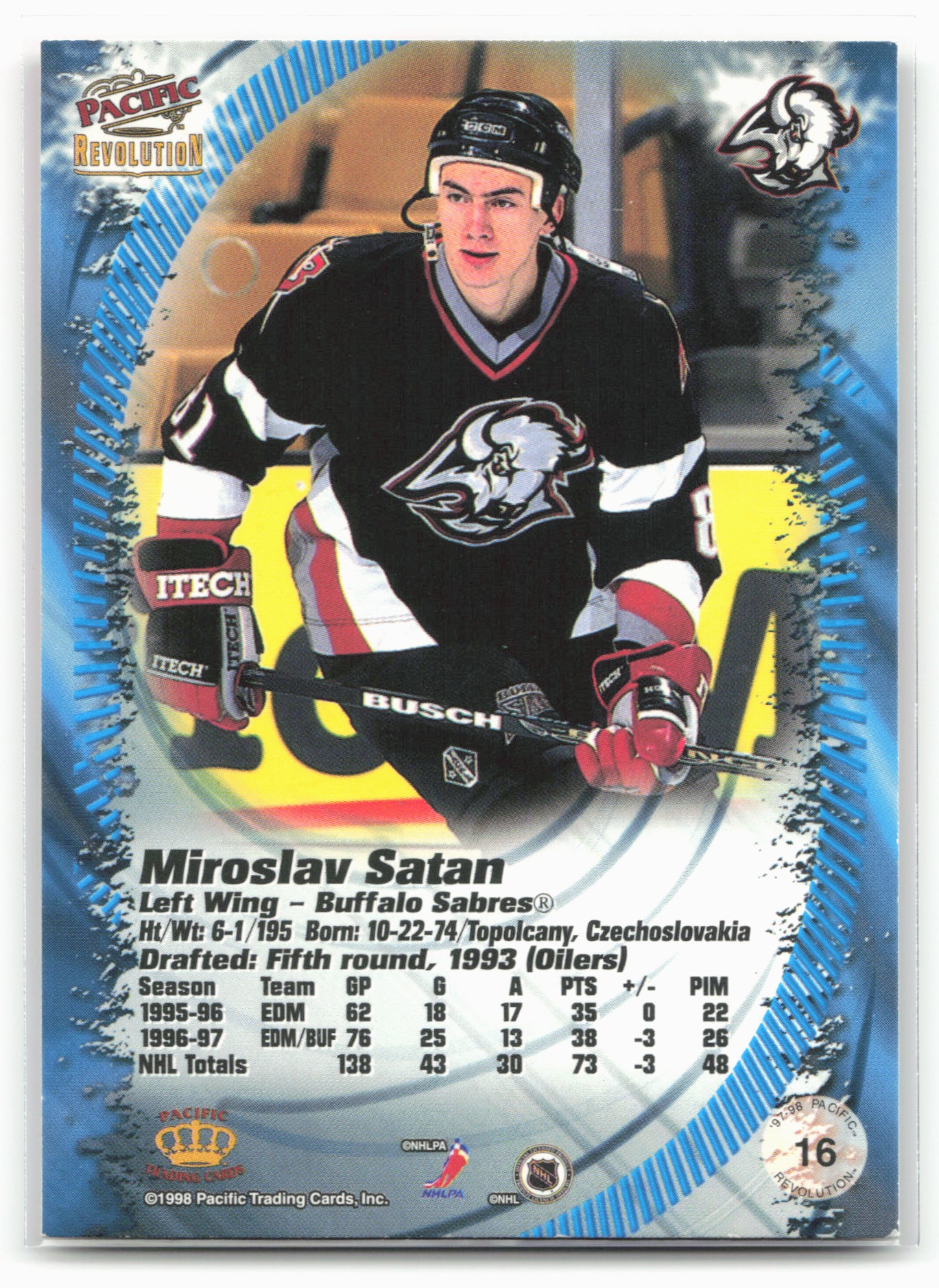 1997-98 Pacific Revolution #16 Miroslav Satan