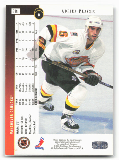 1994-95 Upper Deck #381 Adrien Plavsic